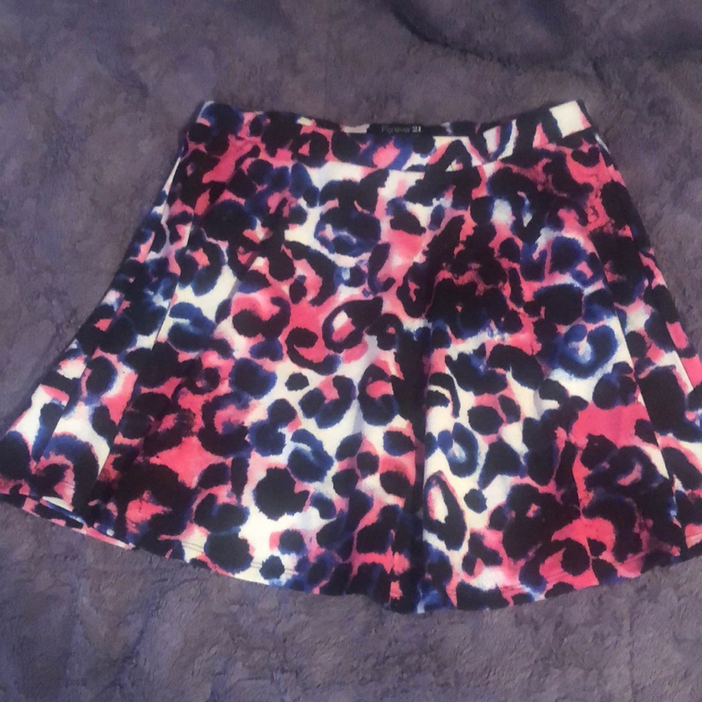 LEOPARD SKATER SKIRT
